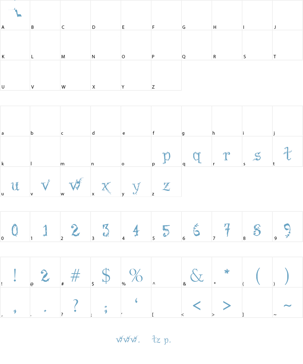 Scars Before Christmas Font Character